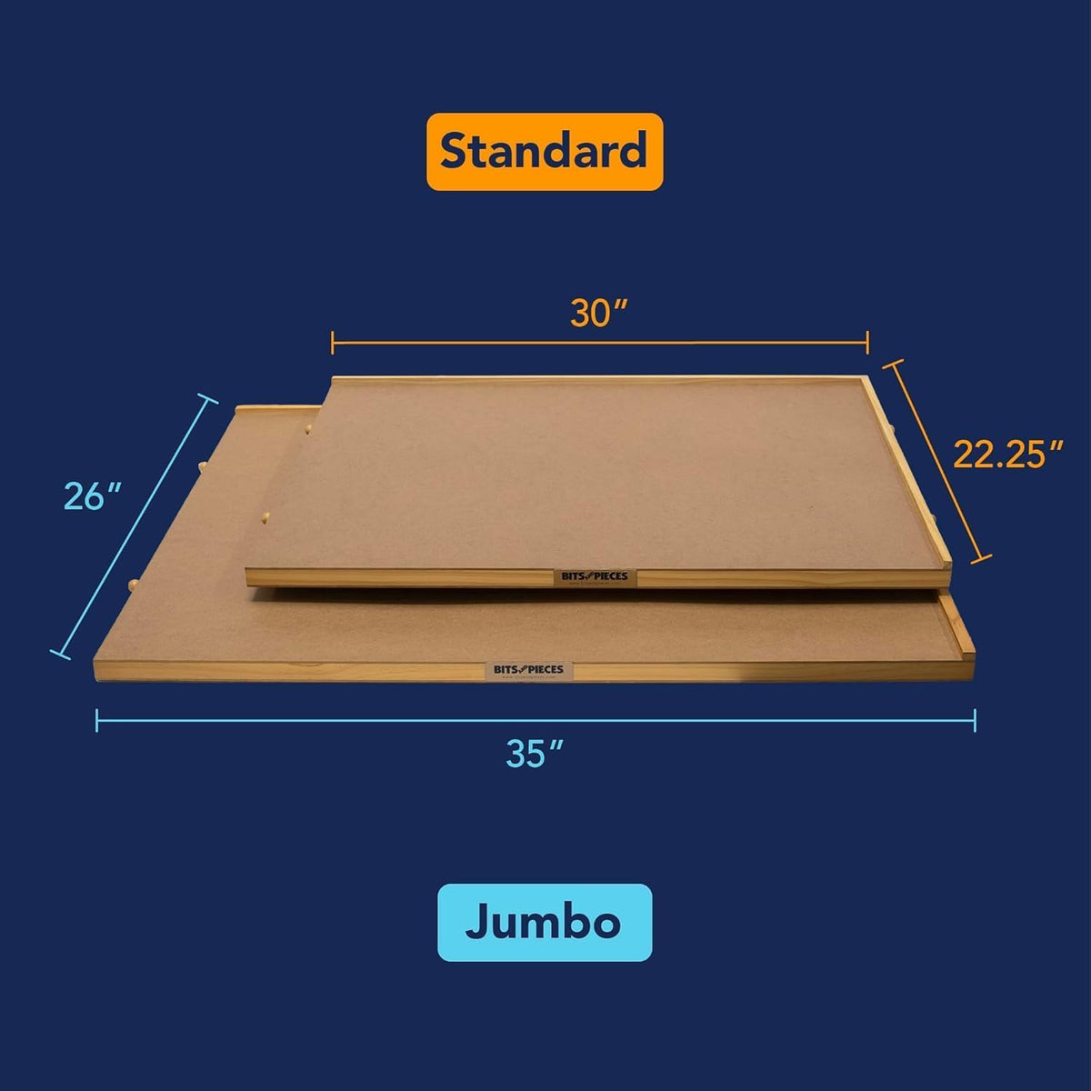 Bits and Pieces The Original Puzzle Board with Drawers - 30" x 22" - 1000 Piece / No Spinner - image 3