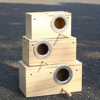 YJJKJ Wood Parakeet Nest Box with Natural Nesting Pads - Large - image 4