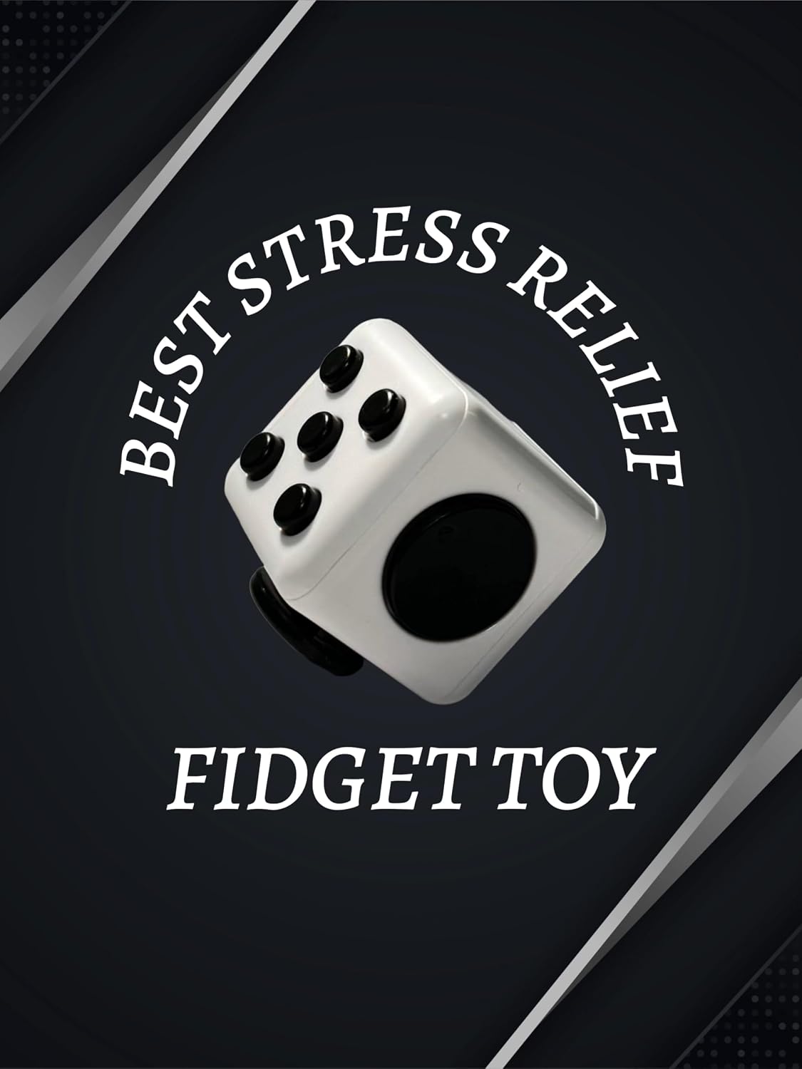 Fidget gadget cube toy with buttons, switches, joystick and dials - view 2