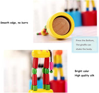 Berry President wooden giraffe push puppets, 3 pack of colorful collapsing toys - view 5
