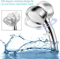 Modern 3-Setting Detachable Shower Head with 59-Inch Hose, High Pressure Water Saving, 360 Rotating Adjustable Handheld Shower Head with ON/OFF Switch and 3 Spray Modes, Chrome Finish