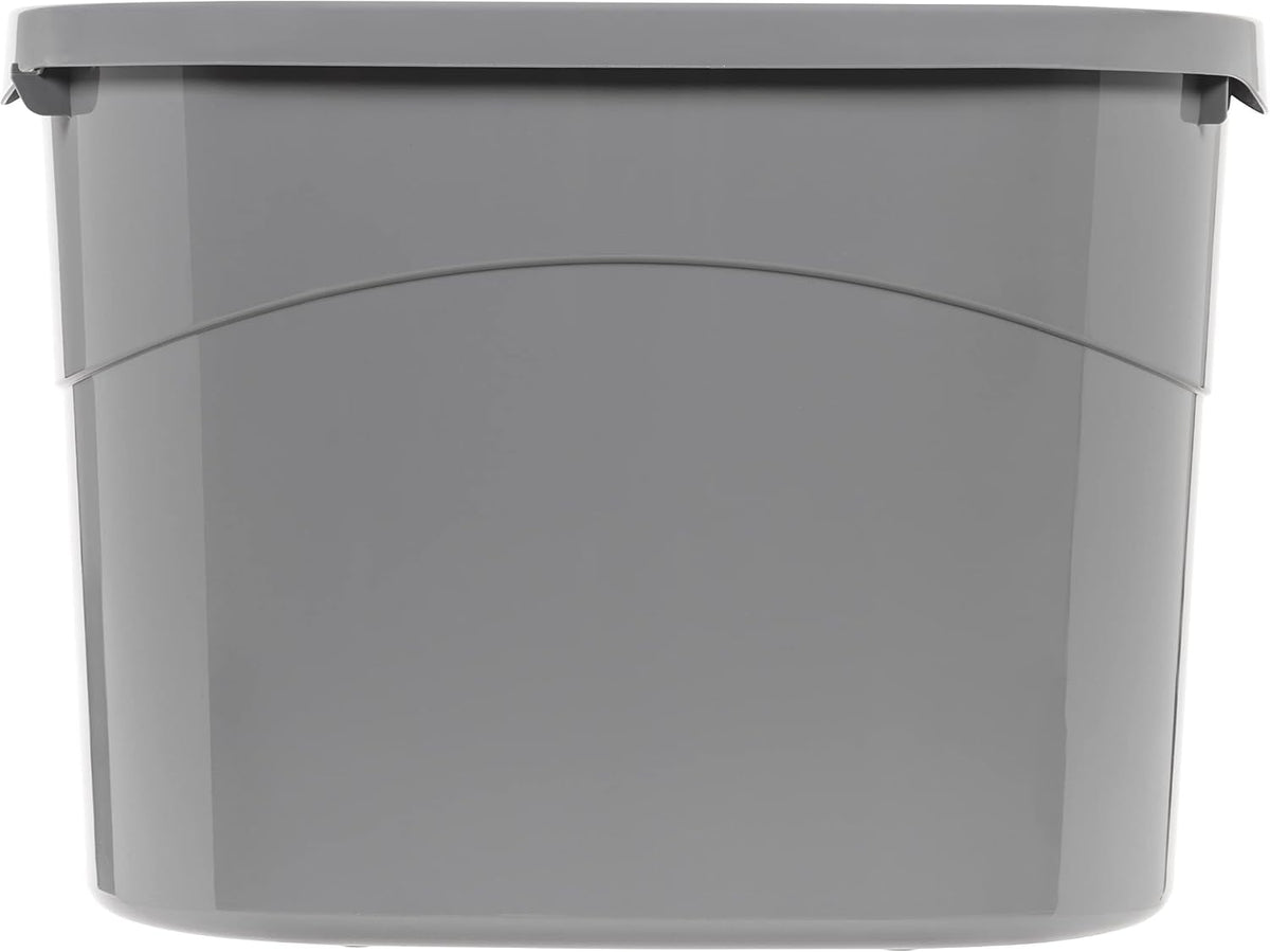 Amazon Basics Large Cat Litter Box with High Sides - Grey / Top Entry - image 3