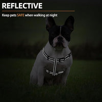 PUPTECK No Pull Dog Harness Soft Adjustable Basic Nylon Step in Puppy Vest Outdoor Walking with ID Tag, Reflecive Black, S