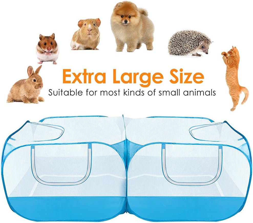 SlowTon Small Animals Playpen - Blue / 73"x36"x25" - image 3