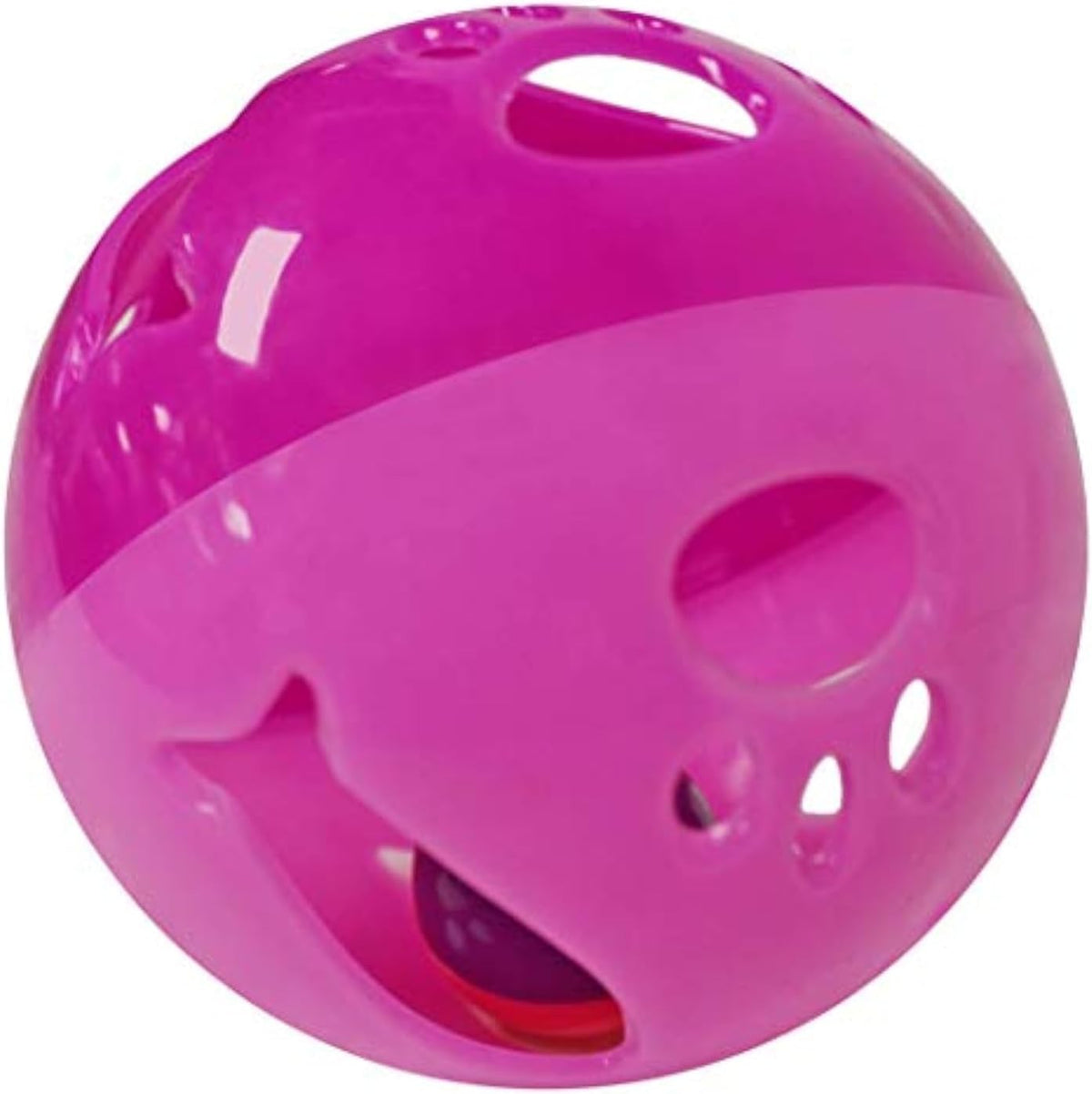 Large Cat Ball Toy with Bell, Blue - Pink - 1 Pack