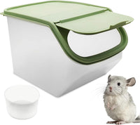 PINVNBY Chinchilla Dust Bath Hamster Litter Box Gerbil Dust Bath - green