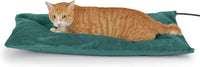 Outdoor Cat Heating Pad, 15.7" x 11.8", 30W, Grey – Essentials for Cats - Green / 27.5"L x 15.7"W