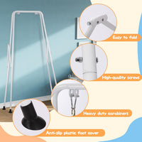 Foldable Toddler Swing Set for Indoor & Outdoor Use – Fun for Kids & Family - Gray - image 4
