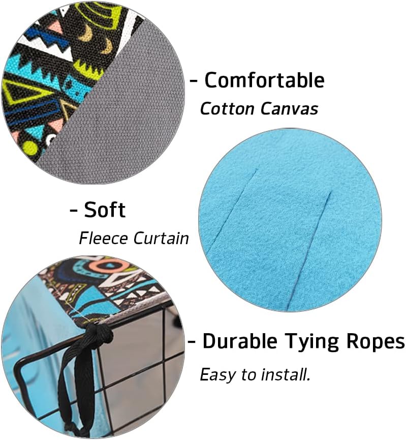 RIOUSSI Guinea Pig Hideout Hideaway Corner Fleece Toys Cage - Blue Rectrangle / Rectangle - image 4