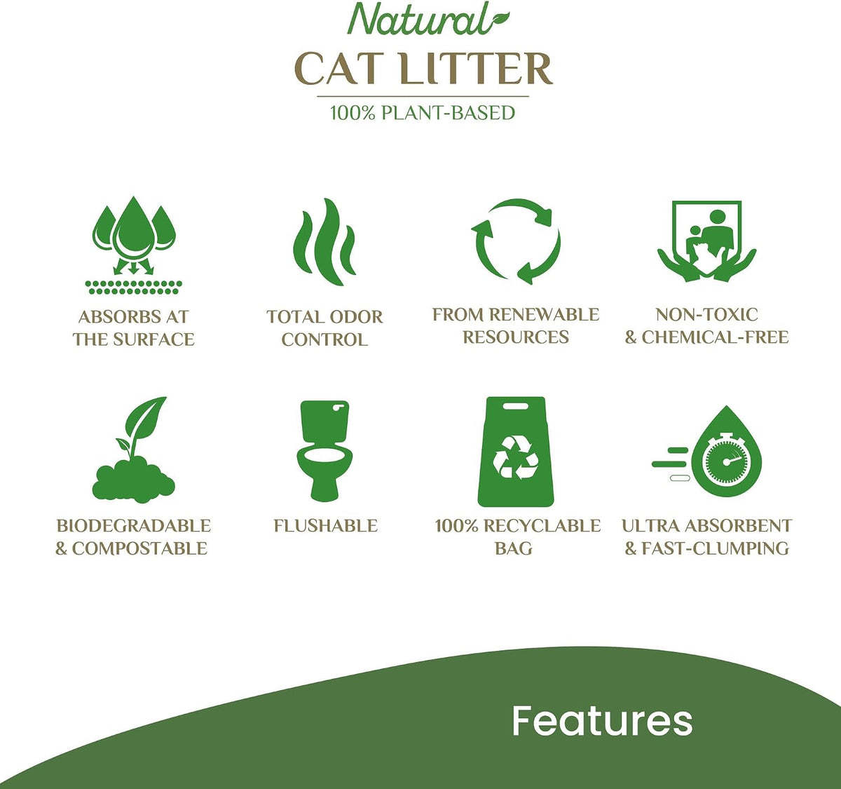 Almo Nature Soft Texture Cat Litter 10 lbs, Plant-Based - 5 lb (Pack of 4) - image 3