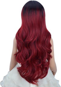 DUDUWIG long black wavy curly middle part wig for kids with wig cap - view 22