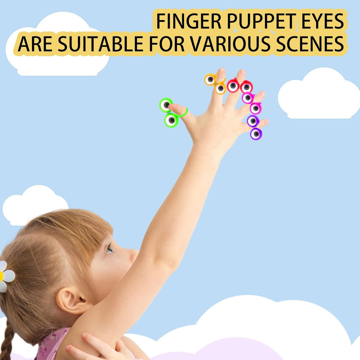 100 PCS Eye Finger Puppets Toys Set - 1.18 inches x 1.38 inches - image 2