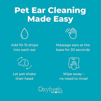 Oxyfresh Advanced Pet Ear Cleaner - Best Dog Ear Cleaner Solution - Helps with Yeast, Wax, Dirt & Itchy Ear Canal - Cleaning, Soothing, & Sting-Free Dog Ear Wash & Cat Ear Rinse 8oz