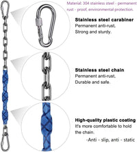 Dakzhou 84 inch stainless steel swing chains with grip sleeves and quick connection buckles - view 11
