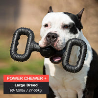 Natural Rubber Dog Toys for Large Aggressive Chewers - Tug Toy - Black / Large Breed (60 - 120 lb) - image 2
