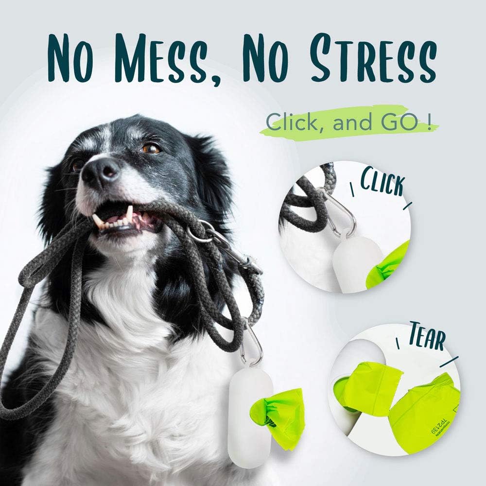 Dog Poop Bag with Handles, Compostable Pet Waste Bags, Easy-Tie - 1 Count (Pack of 120) / Poop Bags - image 4