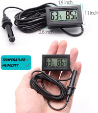 Digital Probe Thermometer Hygrometer for Reptiles - Black - image 2