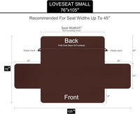 U-NICE HOME Loveseat Sofa Cover for 2 Cushion Couch, Dark Grey – Essentials for Pets - Black/Grey / 45''loveseat-small - image 3