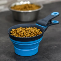 Dexas Popware for Pets Collapsible Klip Scoop - 2 Cup Capacity / Pro Blue - image 2
