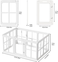Clear Acrylic Dog Playpen with Door, for Puppy Cat Rabbit Transparent Pet Pen, Dog Playpen Indoor, Dog Fence, Easy Assemble & Cleaning Dog Pen for Small & Medium Dogs (23.6“ Height, 10PCS)