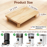 SZEE Cat Food Stand, Elevated Cat Feeder Stand for Automatic Feeder & Bowls – Essentials for Cats - Pine Wood / Standard ( 13.5" × 7.8“ × 2.5” ) - image 3