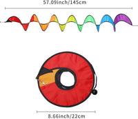 Gejoy 4 Pieces Rainbow Wind Spinner Outdoor Hanging Wind Socks - 57 Inch - image 2