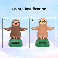 YDEROD sloth solar dancing figure in beige resin for a car dashboard - view 4