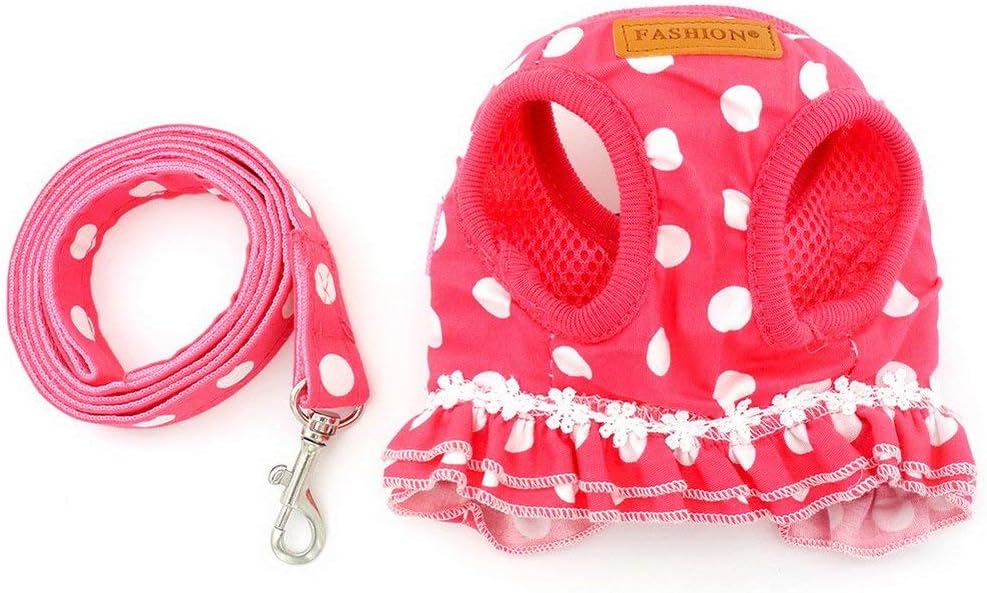 Step-in Dog Harness and Leash Set for Small Dogs - M / pink - image 3