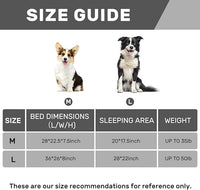 Hollypet Orthopedic Dog Bed for Large Dogs, Supportive Foam Pet Couch with Removable Washable Cover and Non-Slip Bottom, Waterproof Lining Sofa Bed, Khaki, L (36 * 26 * 8)