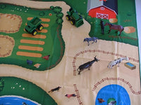 Farm Play Mat for Farm Toys | Foldable Solution |Large Size 57” x 57” | Farm Animals | Tractor Play| Activity Mat | by Play Mat Factory