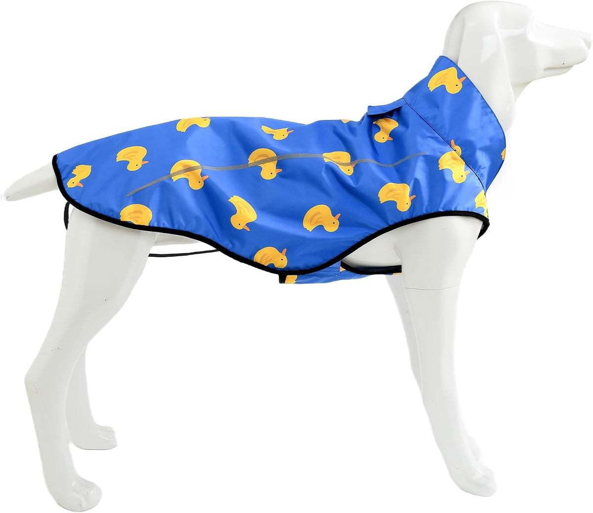 Mile High Life Dog Raincoat - L Chest 32"-40" / Blue Duck