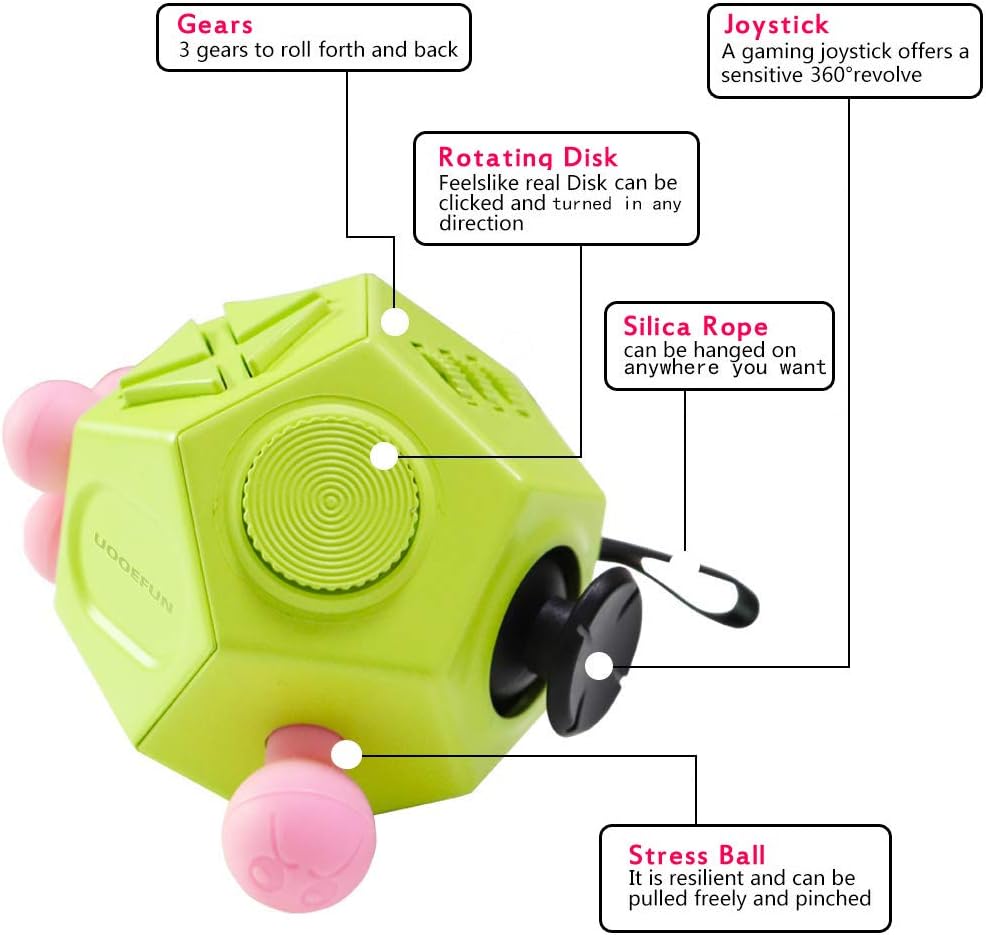 UOOEFUN Fidgets Toy, 12 Sided Cube Toys, Toy - image 4