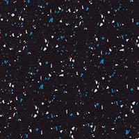 American Floor Mats 1/4in (7mm) Thick 10% Blue/Grey 4' x 40' Heavy Duty Rubber Rolls, Protective Exercise Mats, Home Gym Rubber Flooring