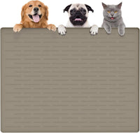 51.2"x25.6" Largest Dog Food Mat - Brown / 39.5"L x 29.5"W