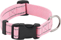 Dog Collar for Small Medium Dogs with Buckle - Light Pink / Small