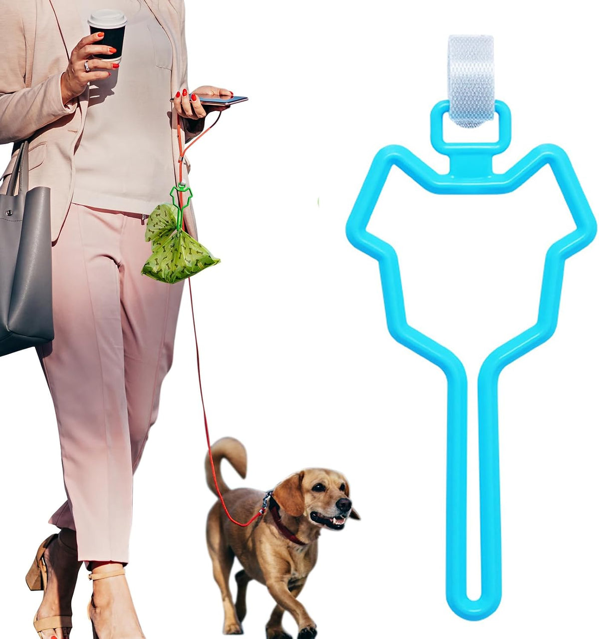Dalzom 2Pcs Dog Poop Bag Holder - Blue