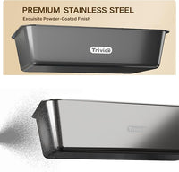 Stainless Steel Cat Litter Box with Lid, XX-Large Extra Large Litter Box for Big Cats, Enclosed Removable Metal Cat Box with High Sided Enclosure,Magnetic Door,40L Box, Litter Trap Step/Mat