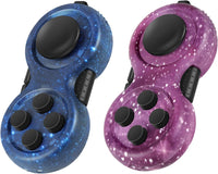 Original Fidget Toy Game, Rubberized Classical Controller – Fun for Kids & Family - 2 / Starry Purple/Starry Blue Style