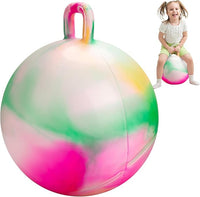 INPODAK Hopper Ball 18 Inch Bouncy Ball with Handle for Kids, Hippity Hop Jumping Bouncer Hopping Toy for Boys and Girls Ages 3-6 with Pump and Gift Box for Birthday