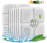 Pet Fountain Filter Set, 3 Triple Filtration System Replacement Cat Water Fountain Filters - 12 Filters