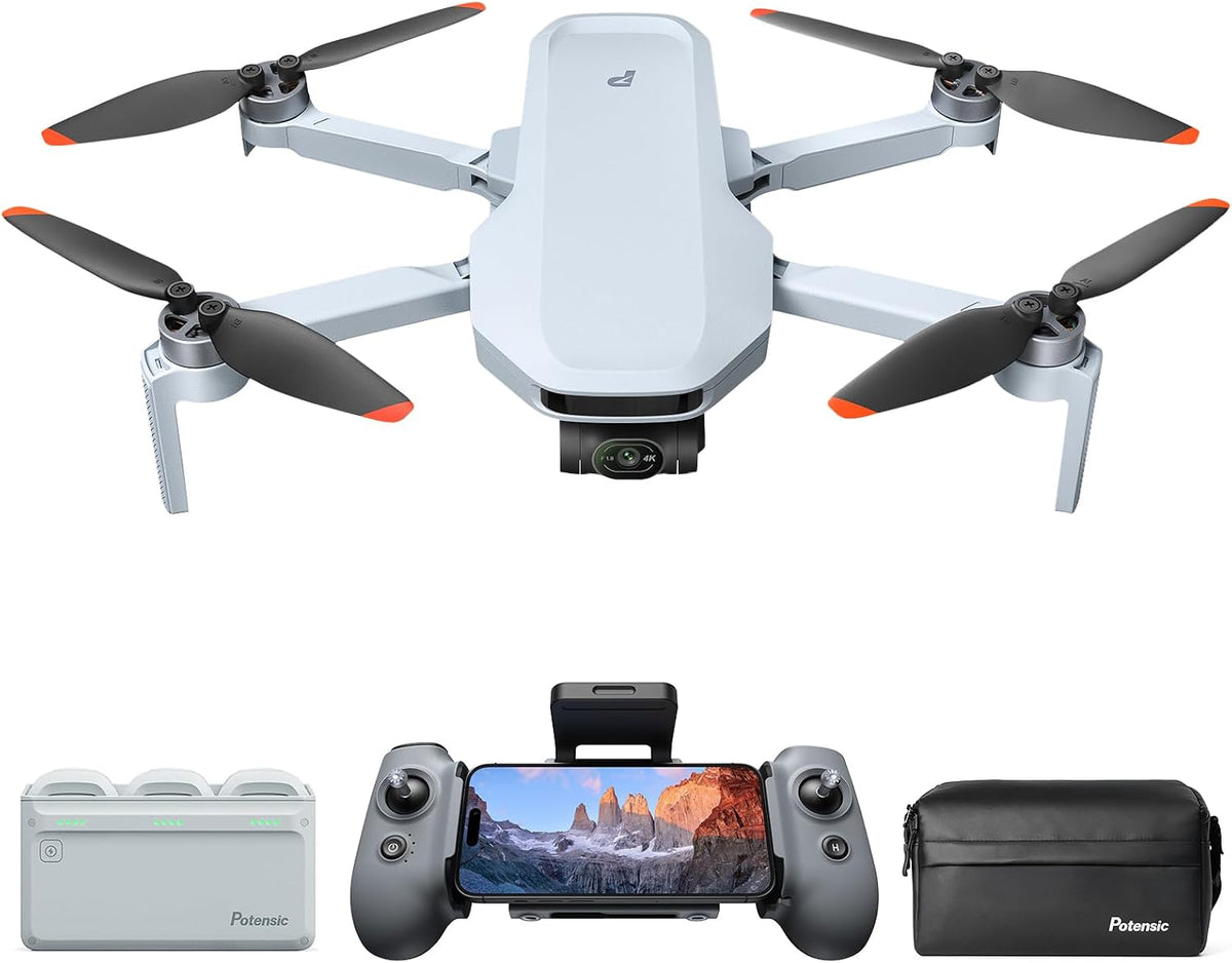 Potensic ATOM 2 Drone with Camera for Adults 4K, 10KM Range - ATOM 2 (Three Batteries)