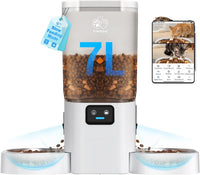 Frienhund Automatic Cat Feeder with Camera: 5G WiFi Automatic Dog - White-2