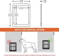 Dog Door for Screen Door, Cat Door Screen Small Dog Door Insert for Sliding Door Easy Install - 11.2" x 14.4" Black Large - image 3