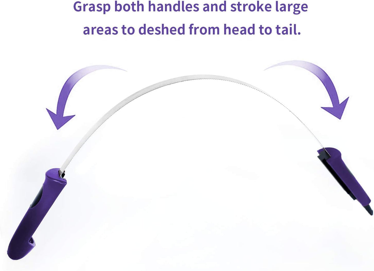 BOTH WINNERS Dual-Sided Shedding Blade with Stainless Steel Blade - Purple - image 2