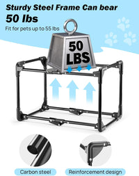 JOYTUTUS Collapsible Dog Crate - 32"L x 23"W x 23"H - image 3