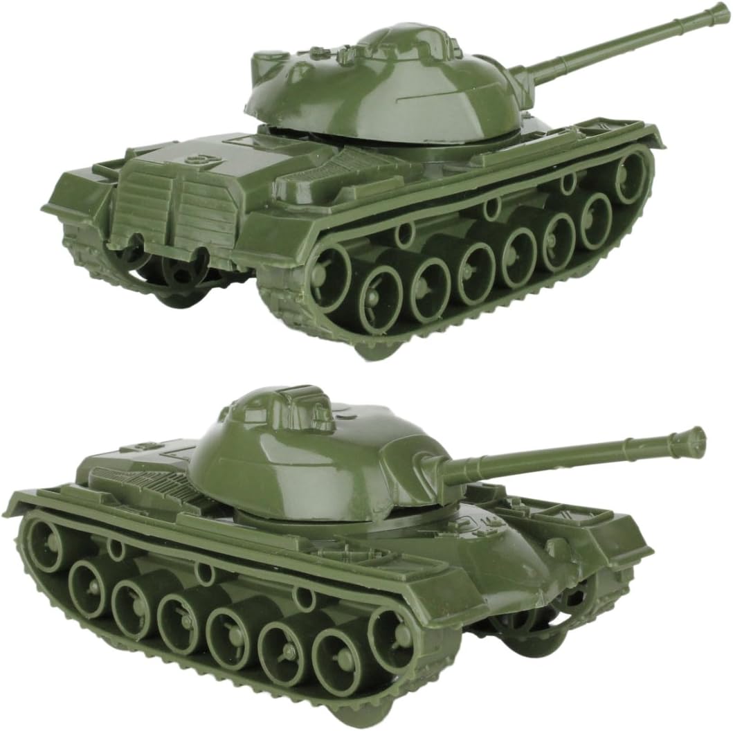 TimMee Toy Tanks for Plastic Army Men, OD Green WW2 3pc - Olive Green - image 3