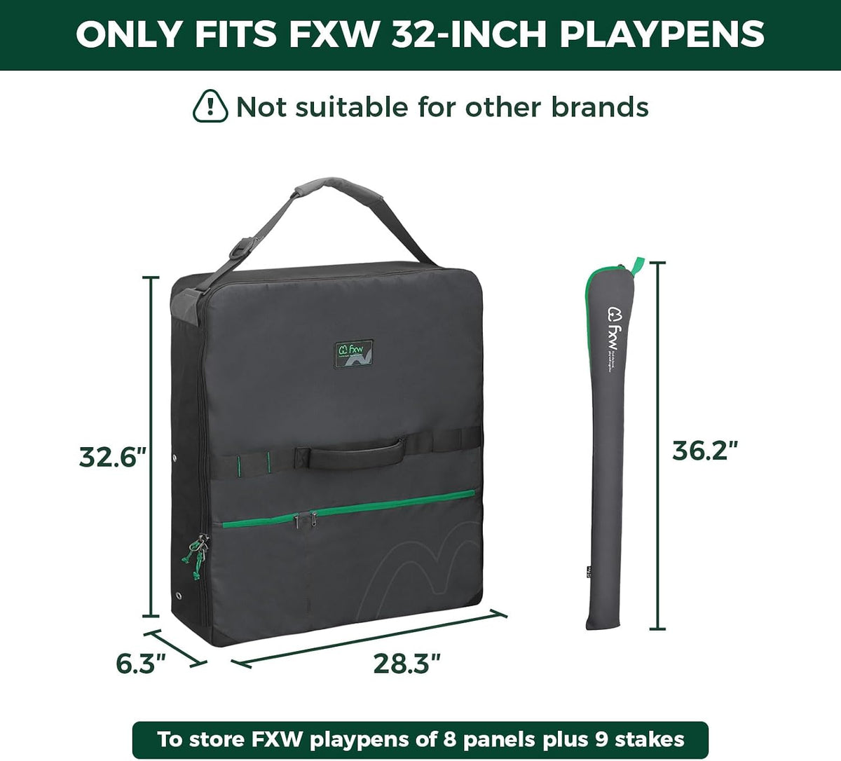 FXW Dog Playpen Storage Bag, Designed for RV Trips - Black / 32 inch(1 Pack) - image 2