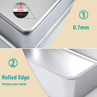 Stainless Steel Litter Box 2 Pack，Metal Litter Box - 2packs-L-6" H - image 4