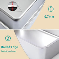 Stainless Steel Litter Box 2 Pack，Metal Litter Box Easy to Clean,Cat Litterbox Supplies for Kitten, Kitty, Rabbit, 6" High Side Cat Litter boxs,Stainless Steel LitterBox, No Smell,Non Stick