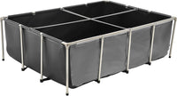 VEVOR Canvas Fish Pond, Turtle Pond - Black / 470 Gal /78.7x55x23.6 in / With Clear Panel - image 4